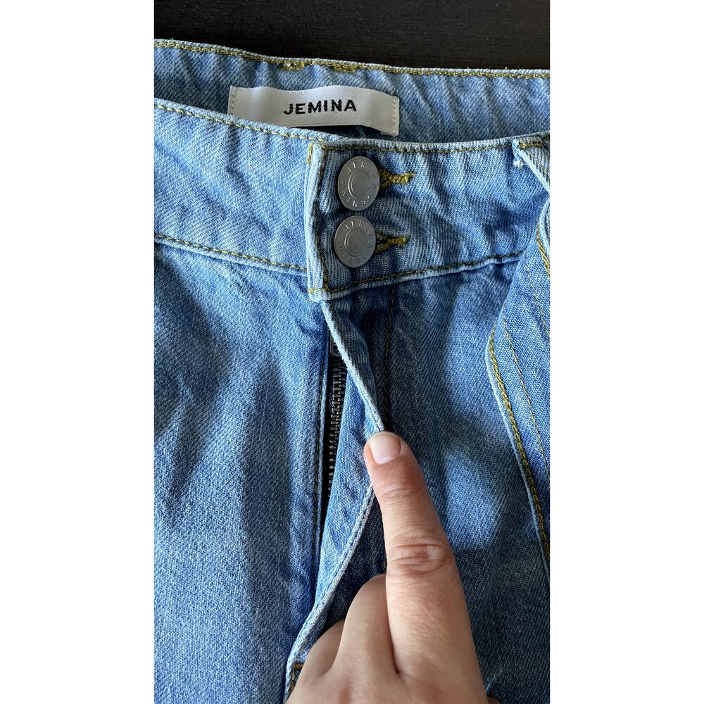 3 FOR $45 SALE | Jemina Wide Leg Cargo Jeans Light Wash Size 6 - Picture 5 of 9